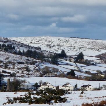 Rare snow in Cornwall